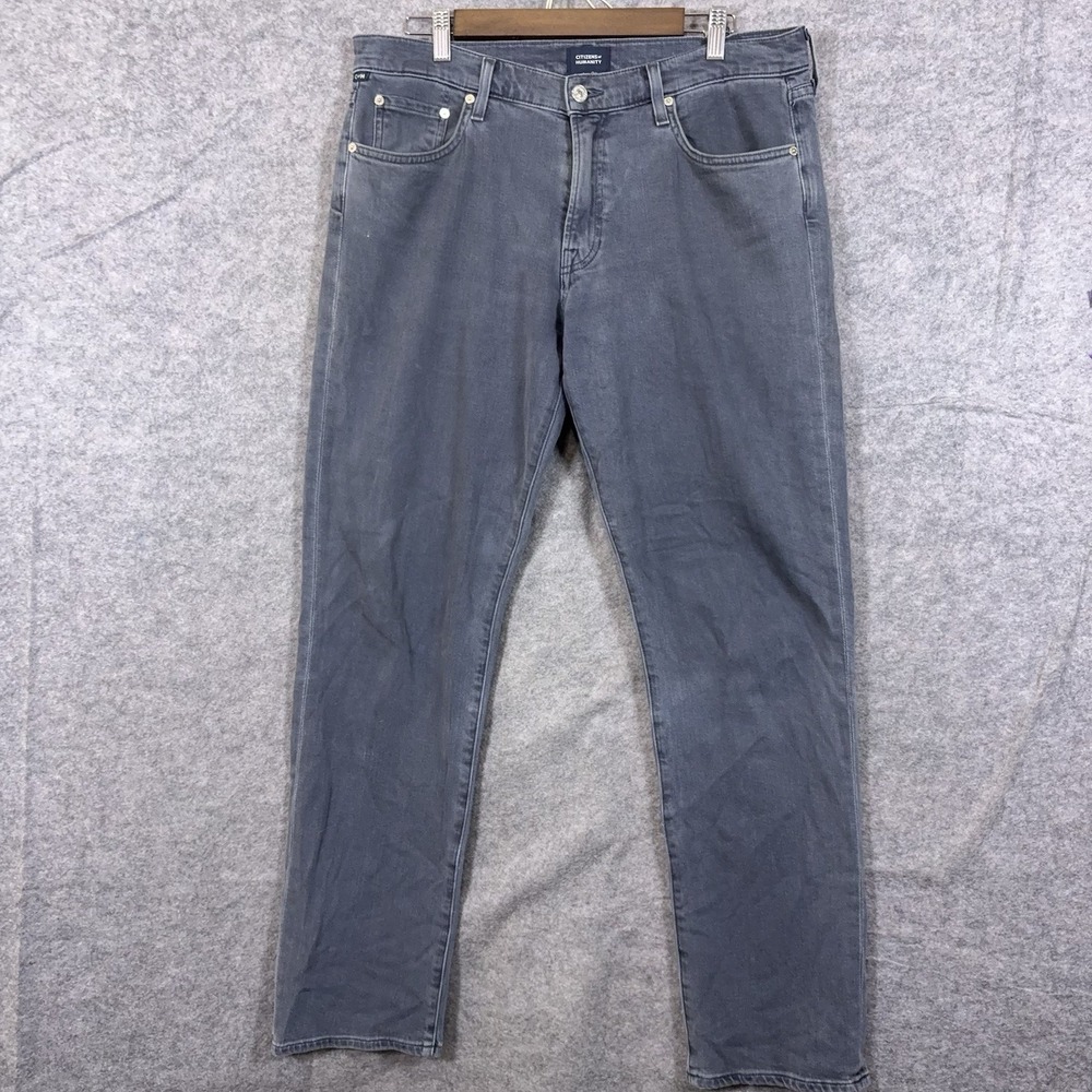Citizens Of Humanity Gage Jeans Mens 34x32 Faded Blue Gray Slim Straight
